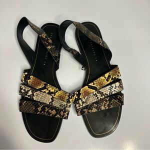 Zara snake skin Strappy‎ Sandals size 36